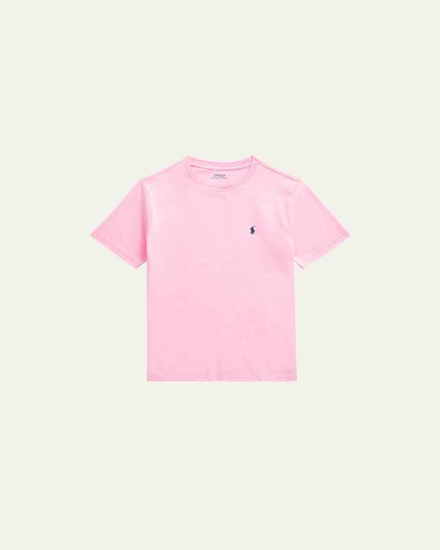 Boy's Cotton Jersey Crewneck Tee, Size S-X